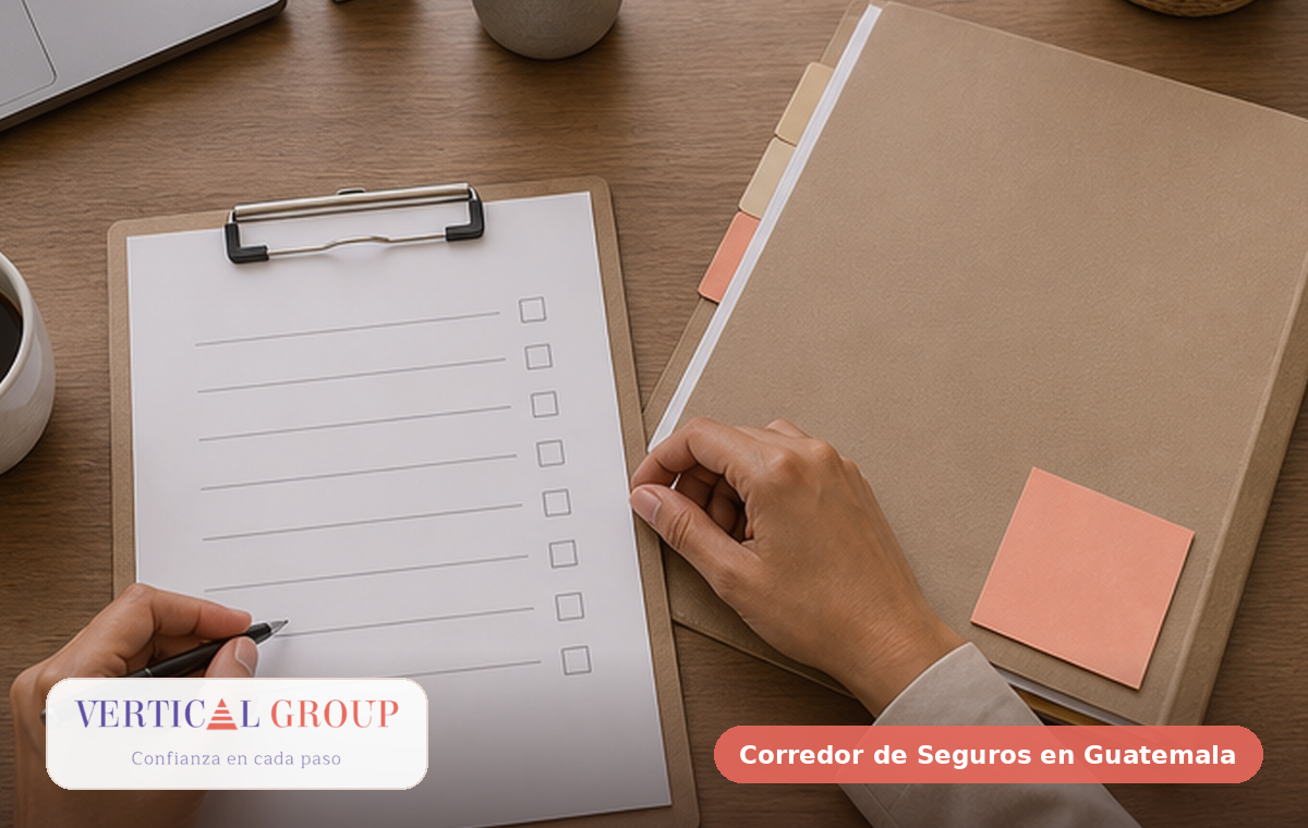 Foto realista de póliza y documentos para revisar claves de seguro para primer carro