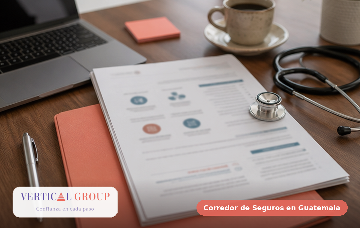 Foto realista de checklist de renovación con póliza y documentos
