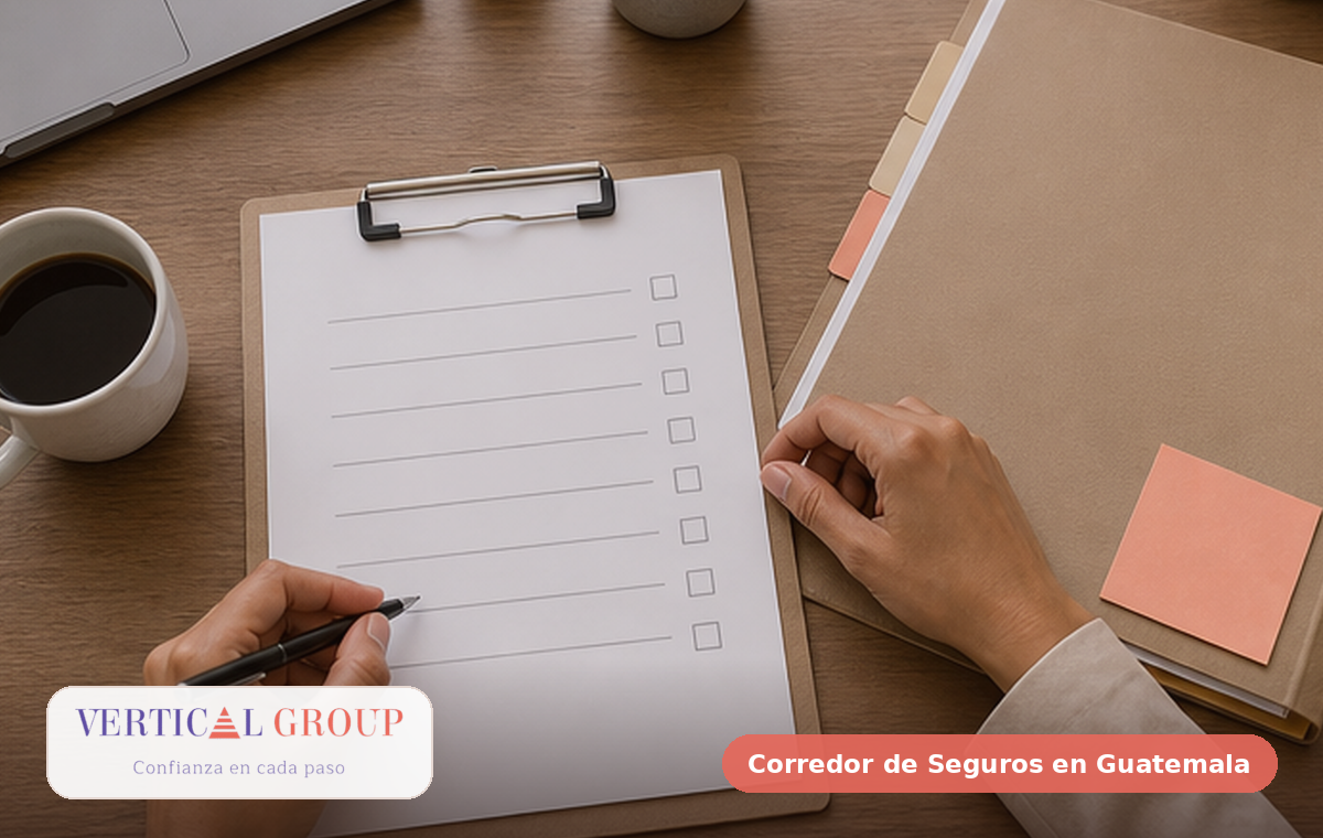 Foto realista de documentos de seguro médico con notas sobre red, deducible y coaseguro