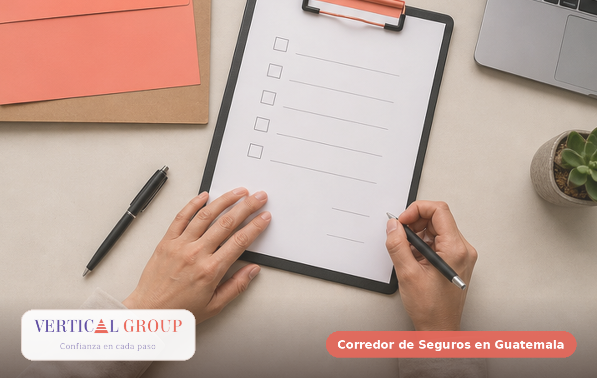 Foto realista de comparación de opciones de seguro empresarial para PyME