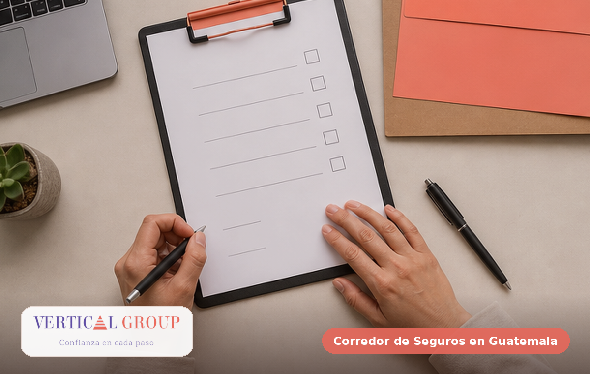 Foto realista de comparación de opciones de seguro empresarial para PyME