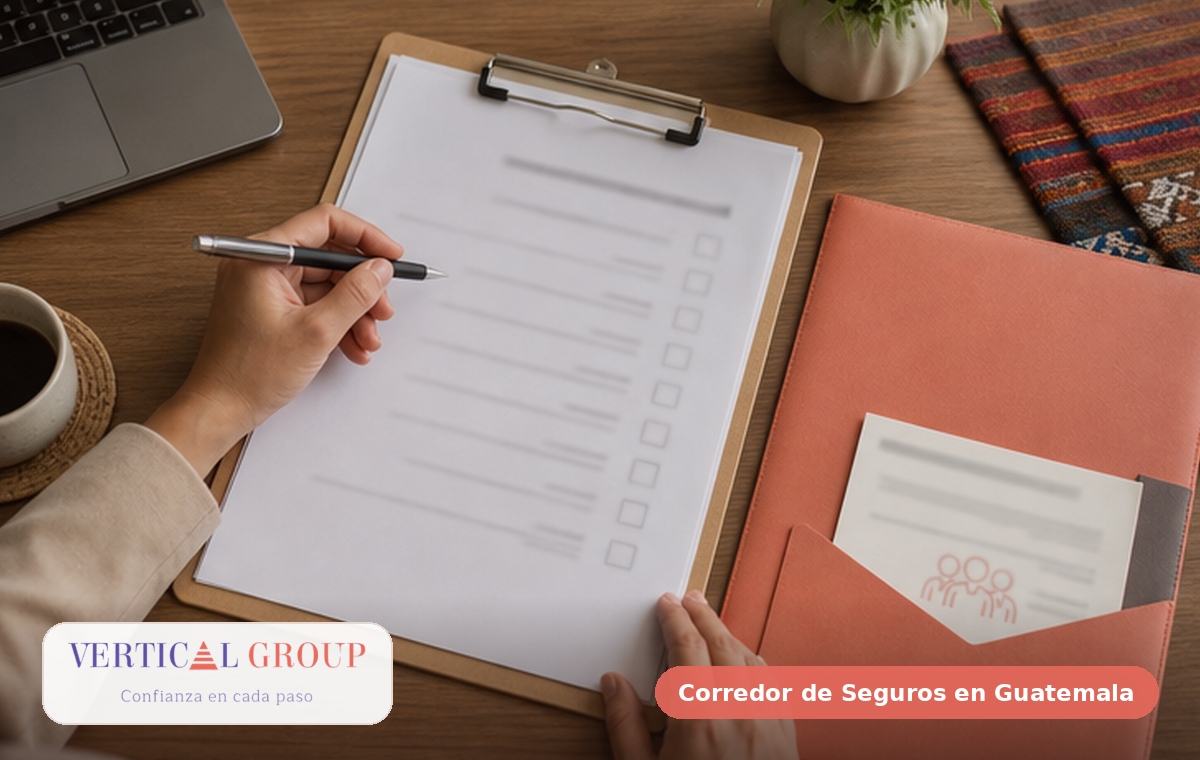 Foto realista de comparación de opciones de seguro de vida o protección familiar